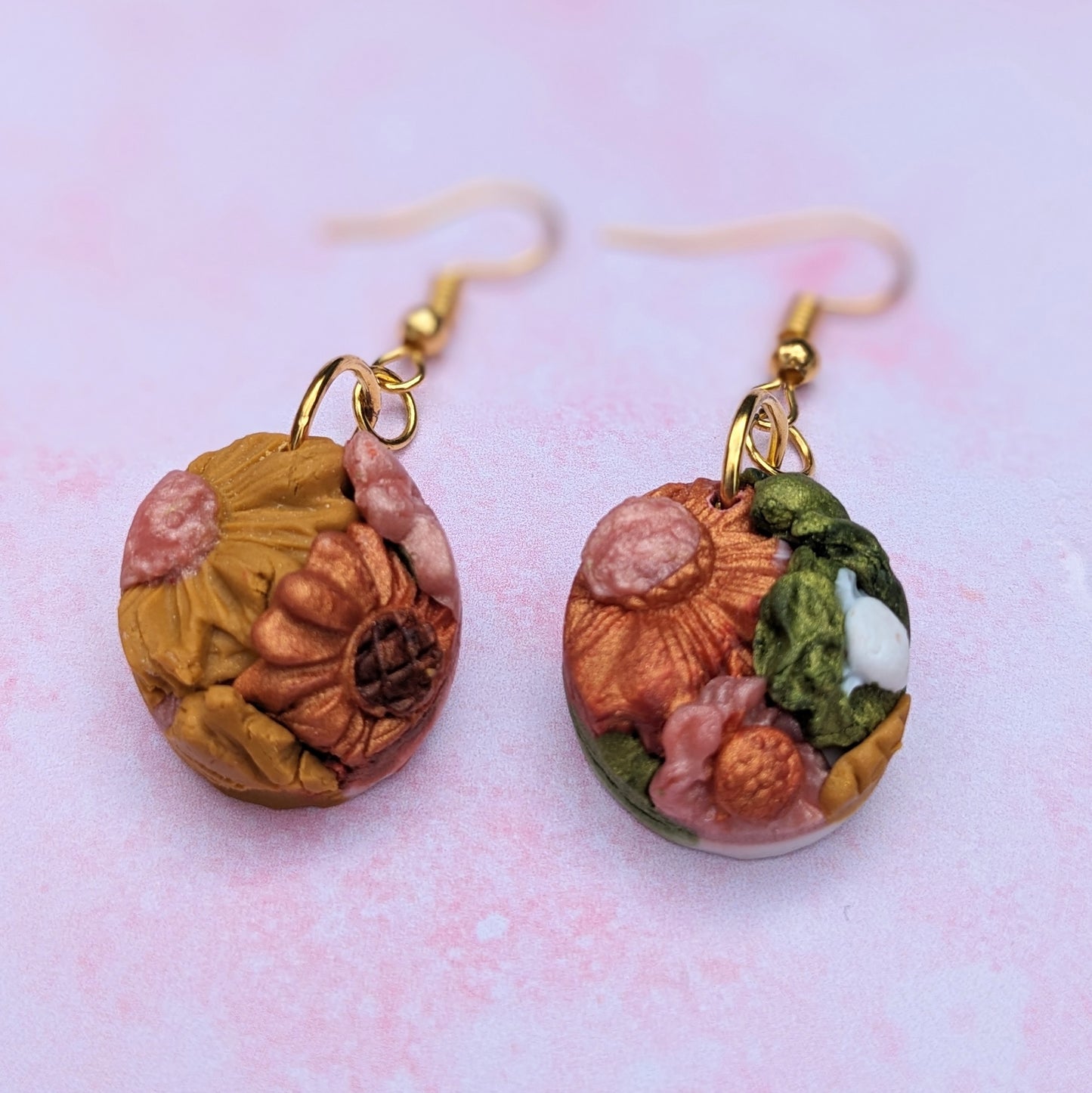 Small Layered Floral Drop Earrings