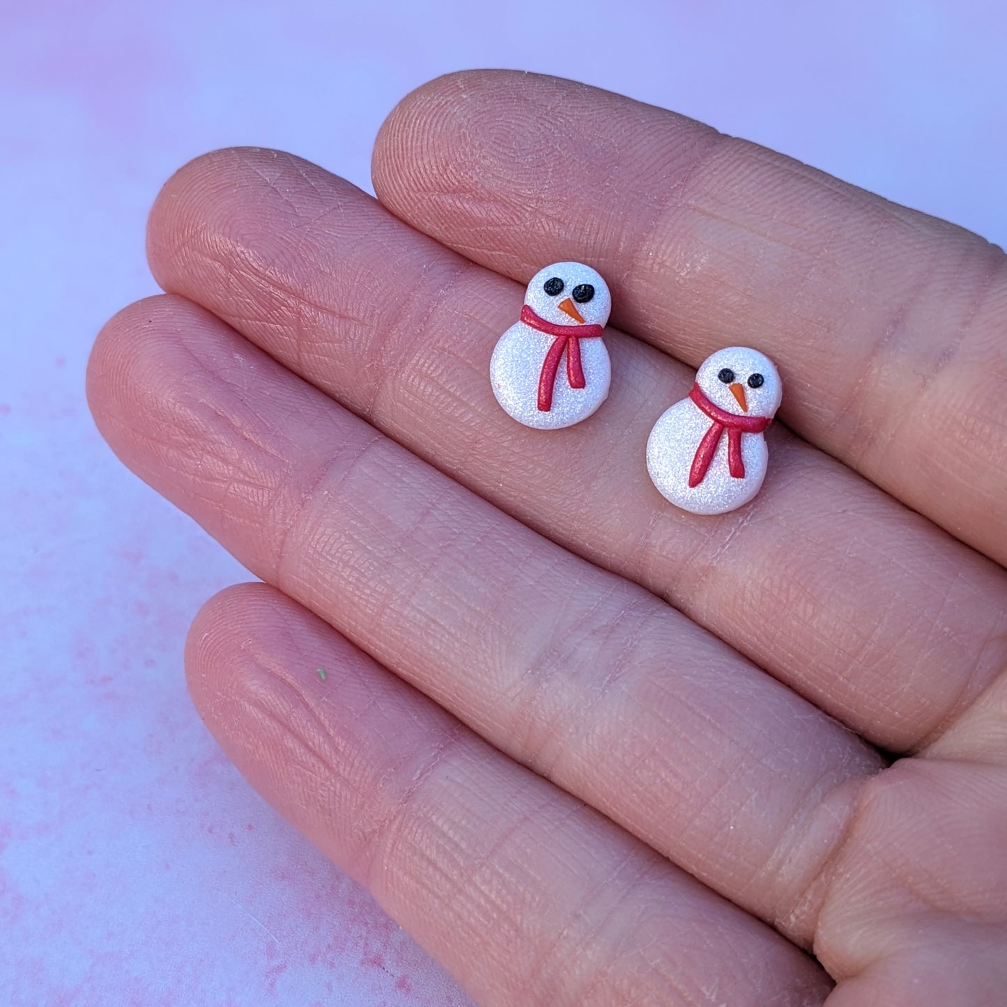 Snow Person Stud Earrings