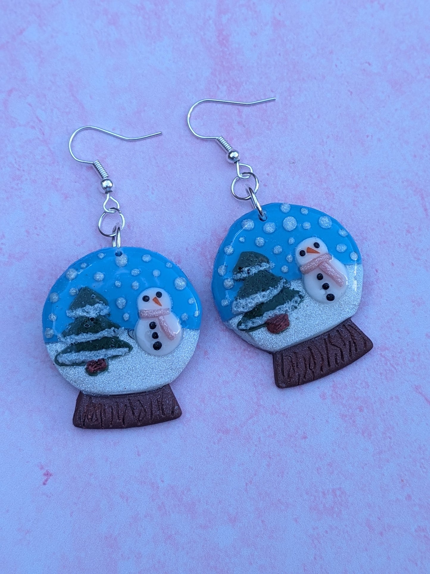 Snow Globe Drop Earrings
