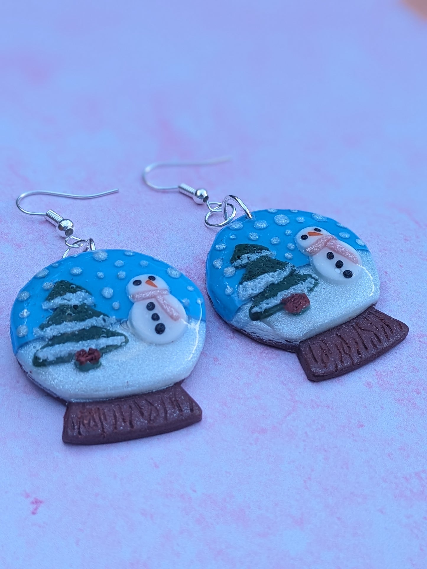Snow Globe Drop Earrings