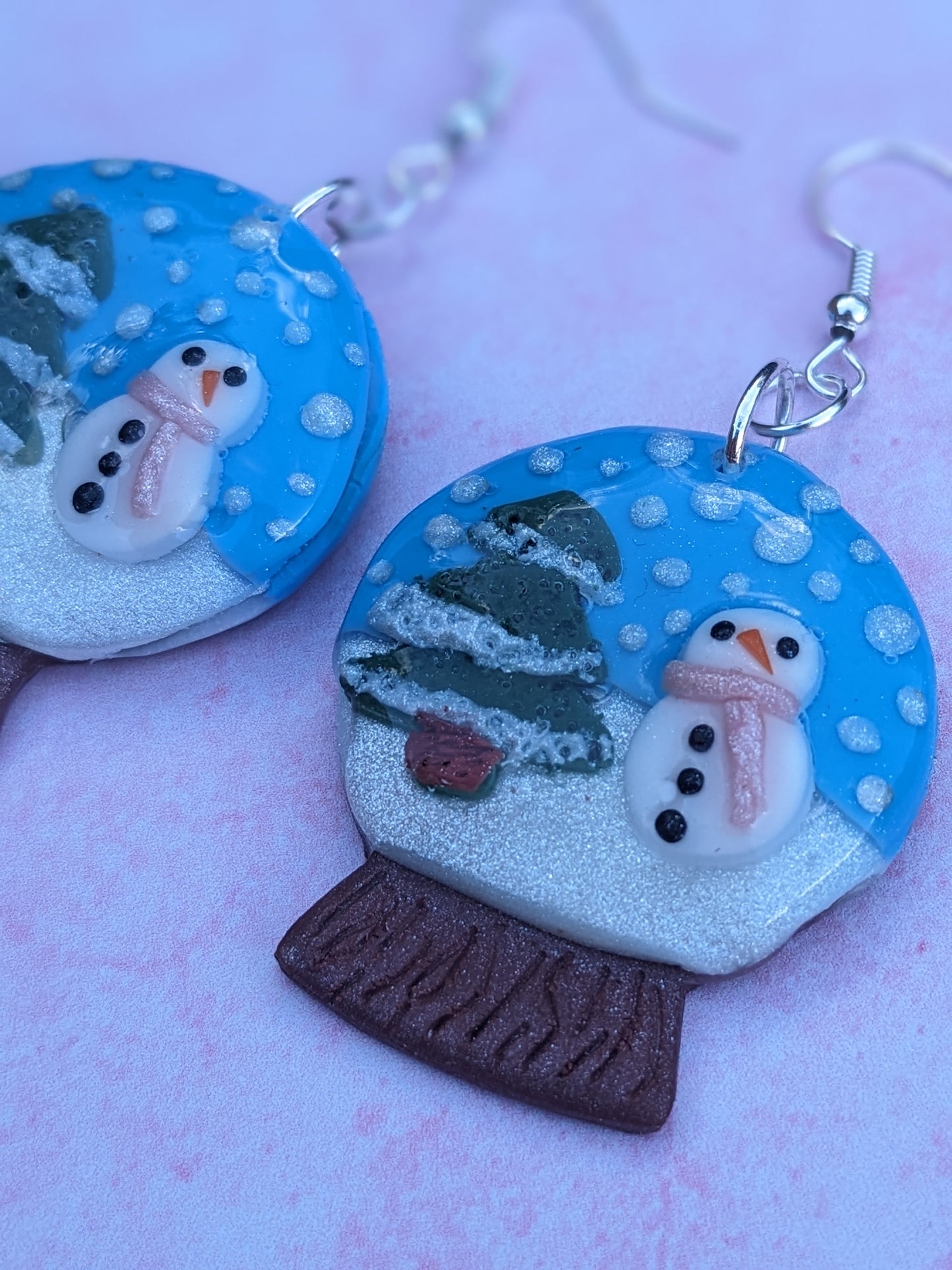 Snow Globe Drop Earrings