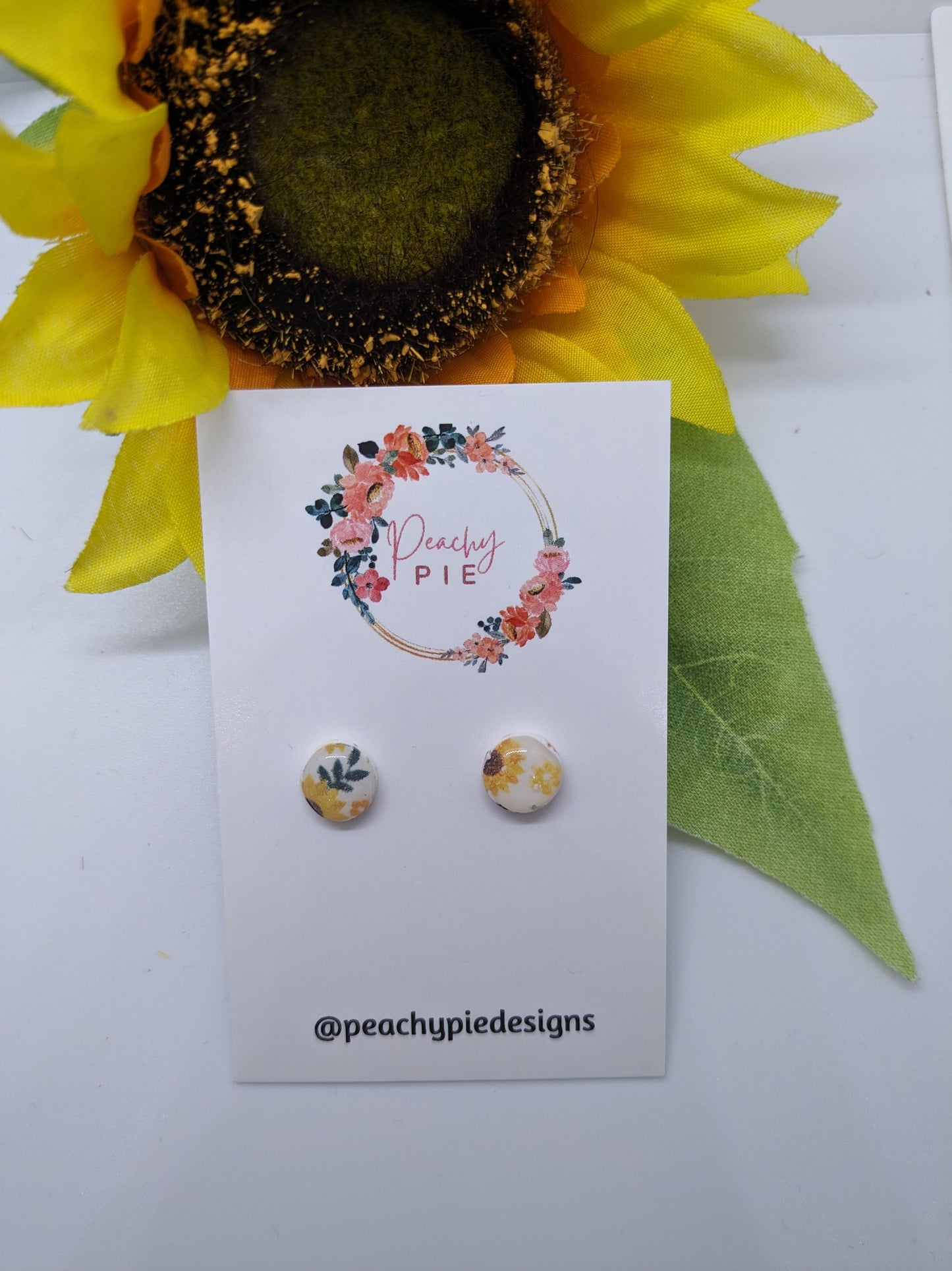Sunflower Small Circle Studs