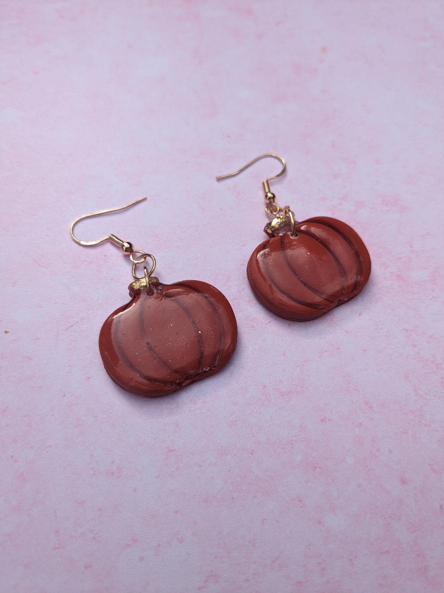 Terracotta Pumpkin Drop Earrings
