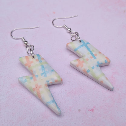 Spring Tartan Bolt Earrings