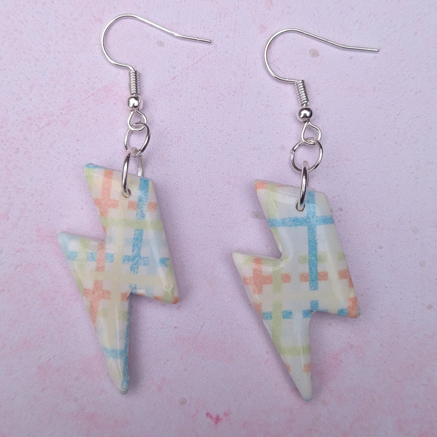 Spring Tartan Bolt Earrings