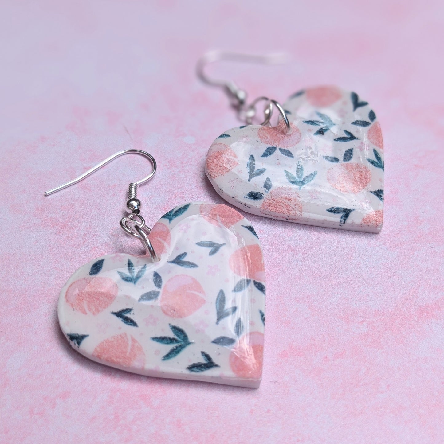 Peaches Hearts Earrings