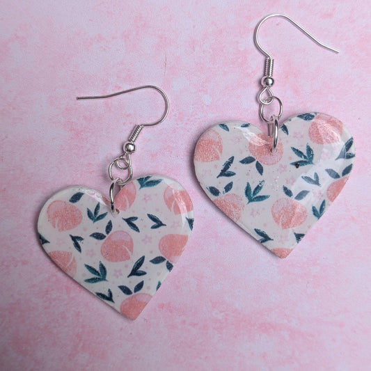 Peaches Hearts Earrings