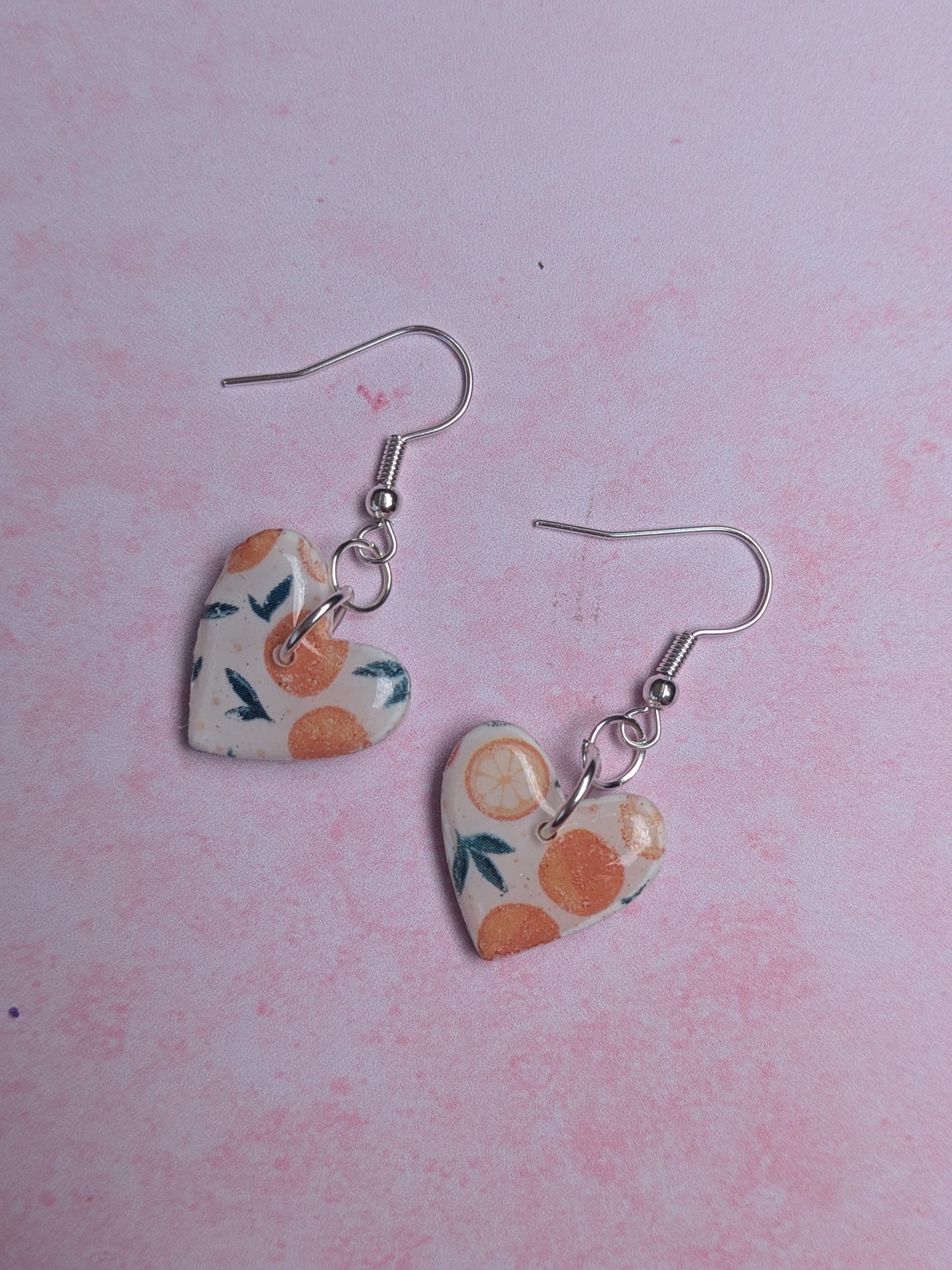 Oranges Hearts Earrings