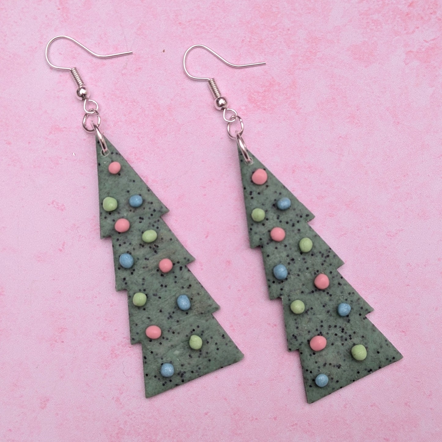 Bauble Christmas Tree Drop Earrings