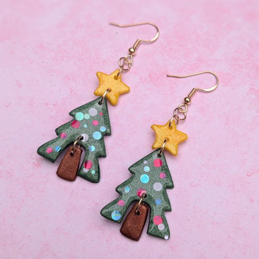 Christmas Tree Drop Earrings