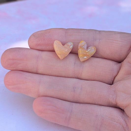 Sunshine Gold Heart Studs