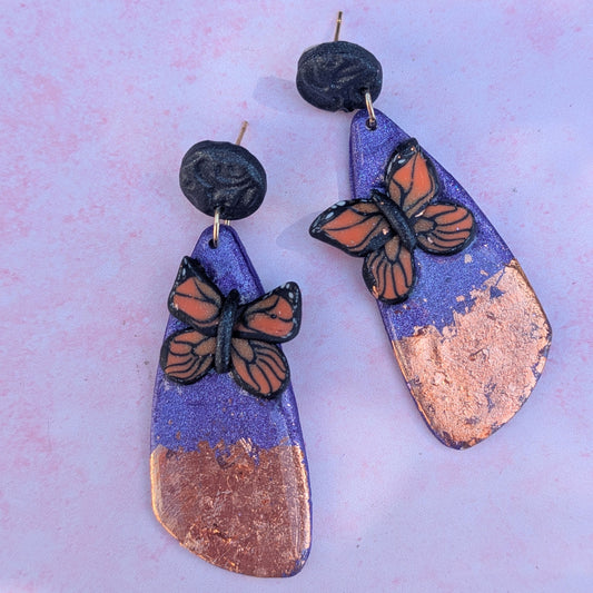 Butterfly One of a Kind Teardrop Stud Drops