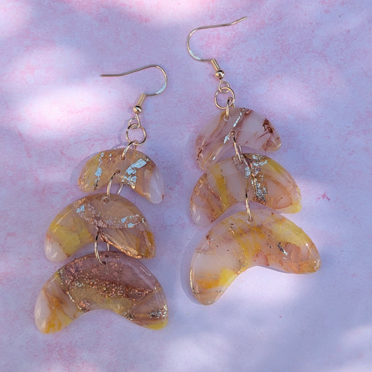 Triple Sunshine Crystal Dangle Drops