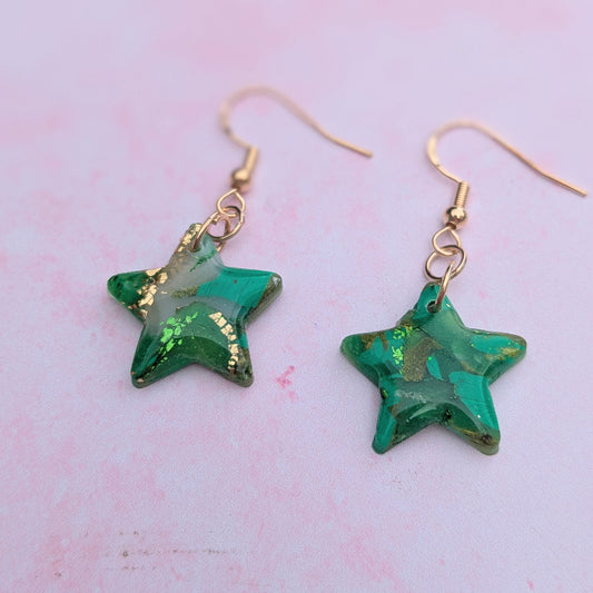 Green Crystal Inspired Star Drops