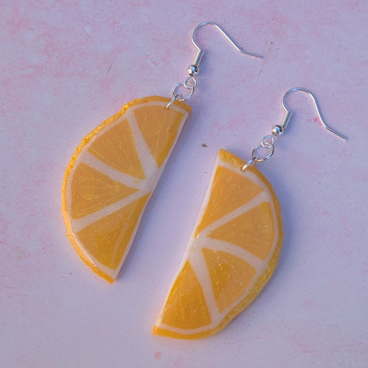 Half Lemon Earrings