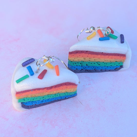 Rainbow Cake Slice Drops