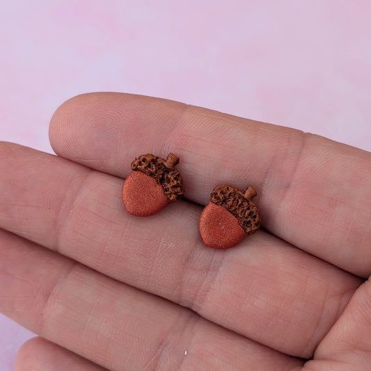 Cute Acorn Studs