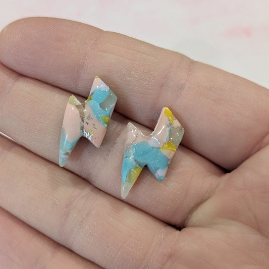 Spring Colour Mix Bolt Stud Earrings