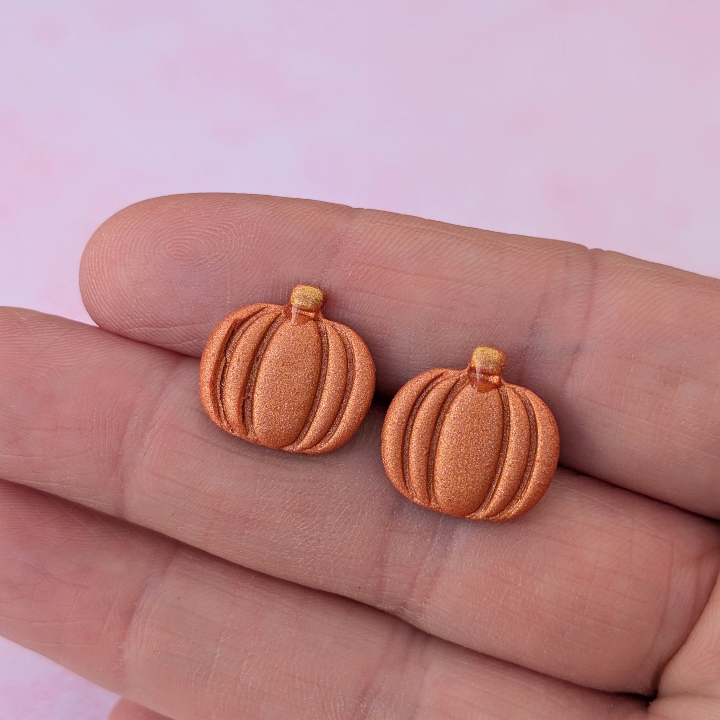 Rust Pumpkin Studs