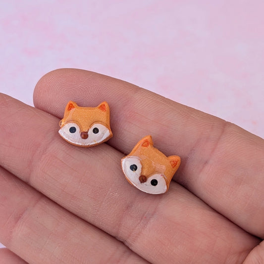 Cute Fox Head Studs