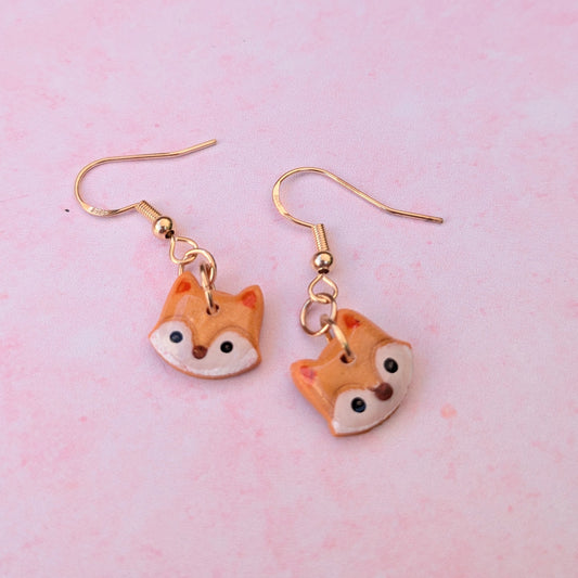 Fox Face Drop Earrings