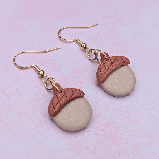 Small Acorn Drop Earrings