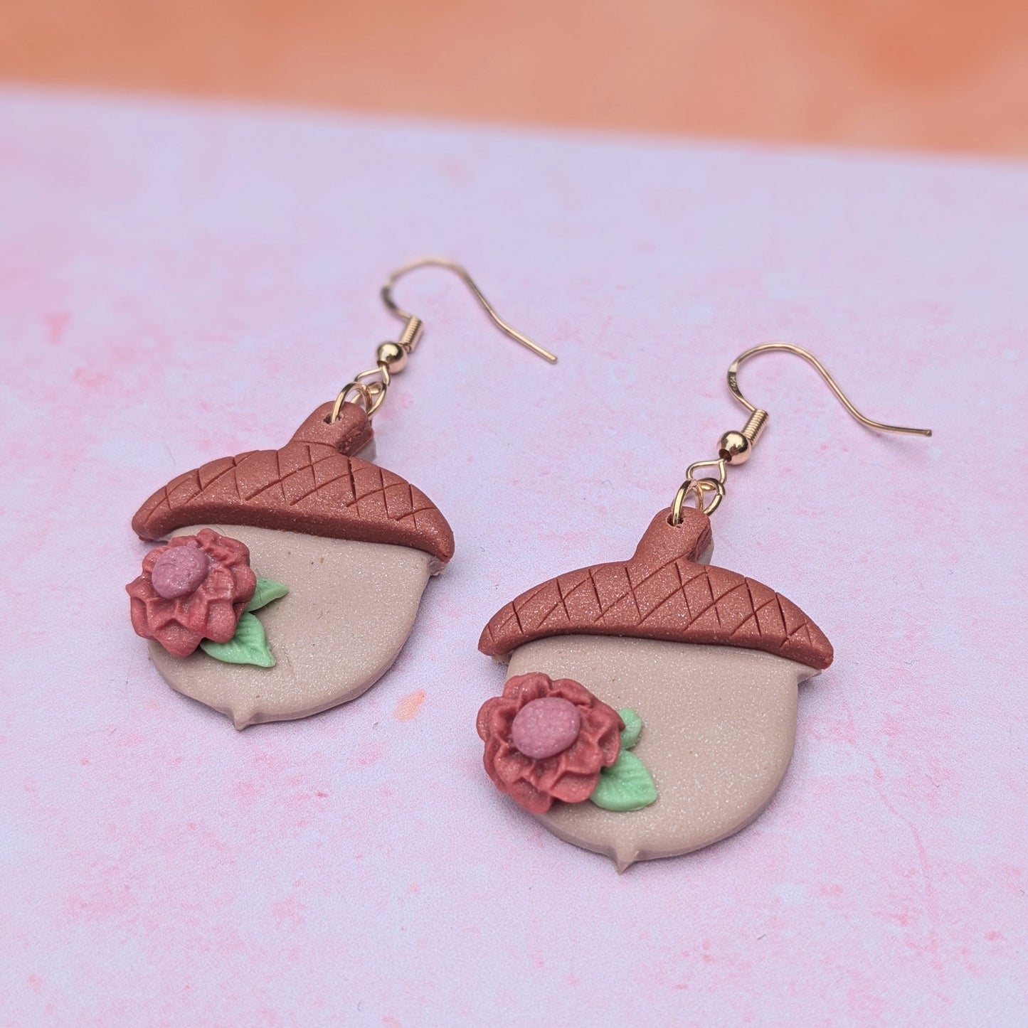 Floral Acorn Drop Earrings