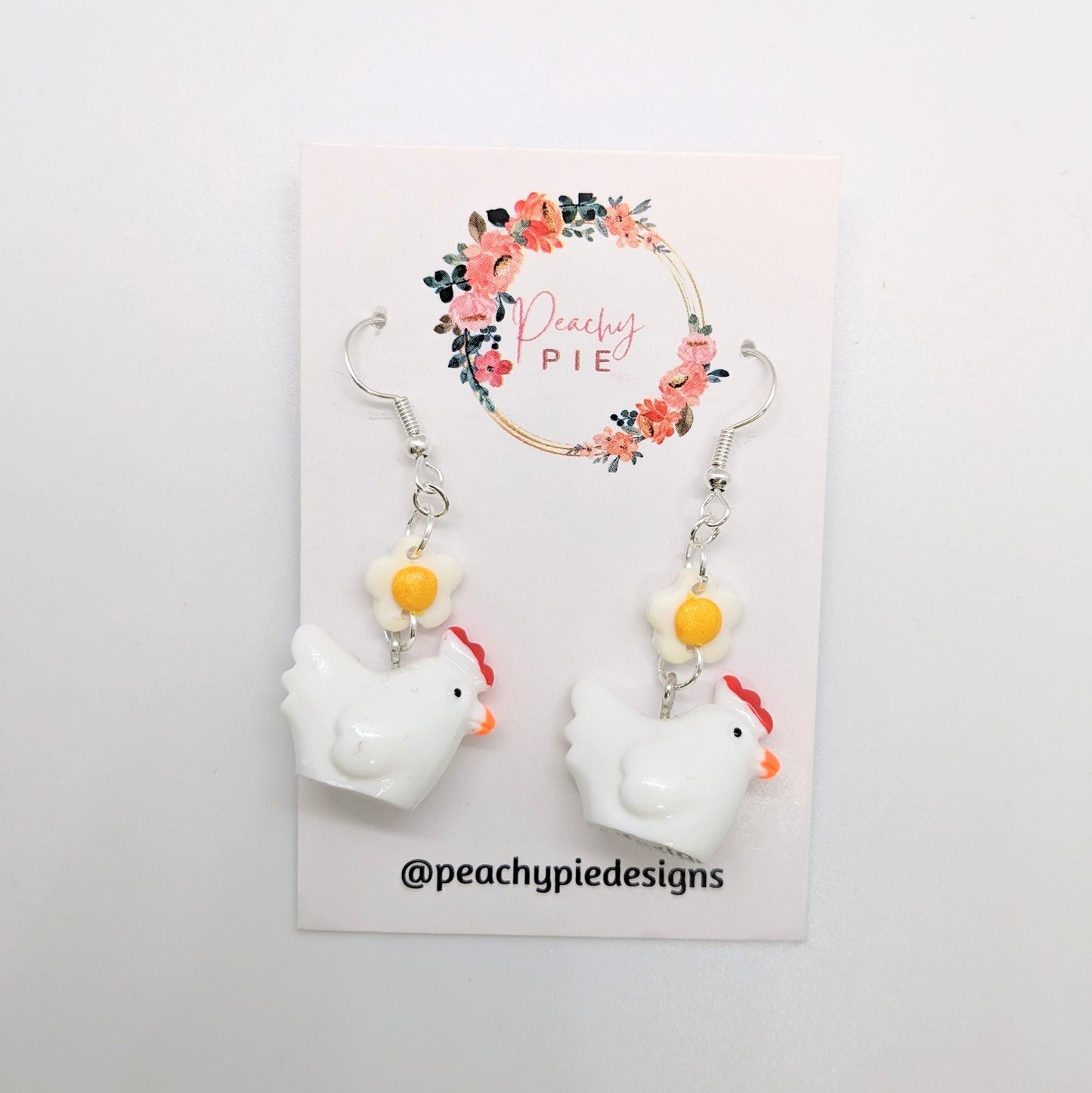 Egg and Chicken Polymer Clay Earrings